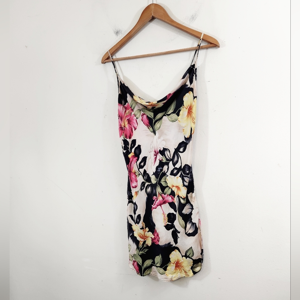 Victoria's Secret 90s Tropical silk slip dress